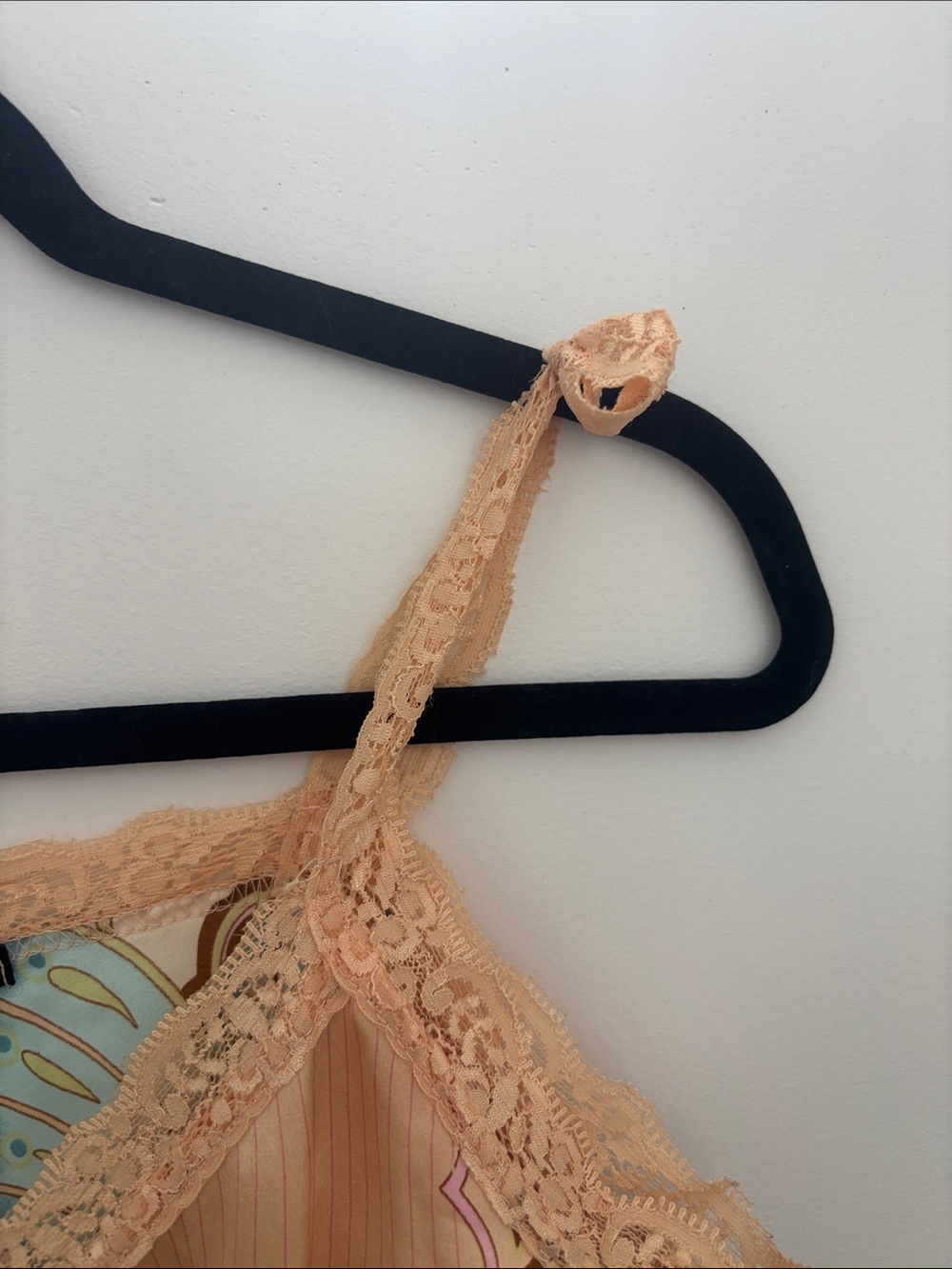 one clothing Peach & Pastel Butterfly Lace-Trim Camisole - Picture 3 of 5